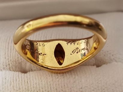 CARTIER. Solitaire ring in 750 mm yellow...