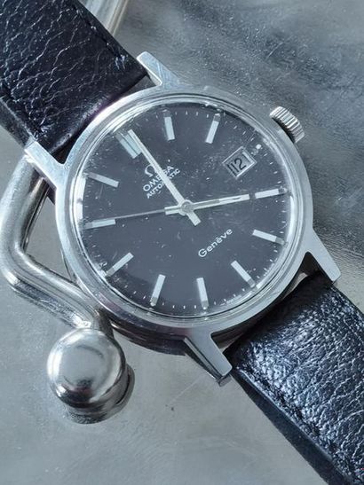 OMEGA. MEN'S WATCH in steel, grey background...