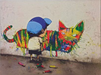DRAN (1979)

Tabby cat

Print on paper

Stamp...