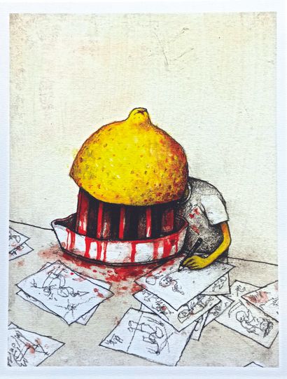 DRAN (1979)

Squeezed lemon

Print on paper

Stamp...