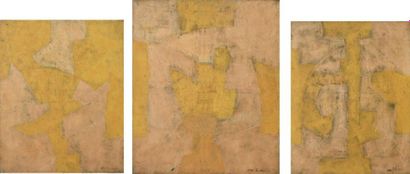 Serge POLIAKOFF (1900-1969)
Triptyque jaune...