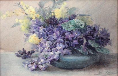 Blanche ODIN (1865-1957)
Fleurs Aquarelle...