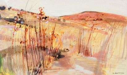 Michel JOUENNE (1933)
Les collines. Aquarelle...