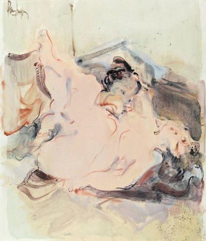 Gérard PAMBOUJIAN (1941)
Nu. Aquarelle. Signé...
