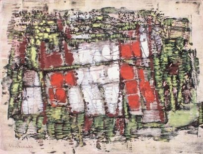 Shu TANAKA (1908)
«Carreau». Technique mixte...