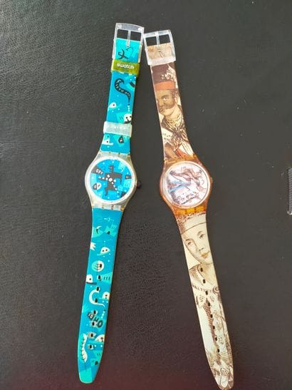 SWATCH
Deux montres Musical FITH avenue 
(AG...
