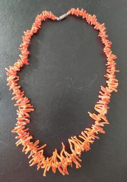Collier orné de branches de corail