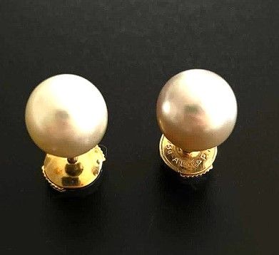 Paire de clous d’oreilles en or gris 18k...