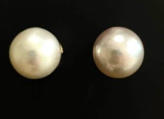 Paire de clous d’oreilles en or gris 18k...