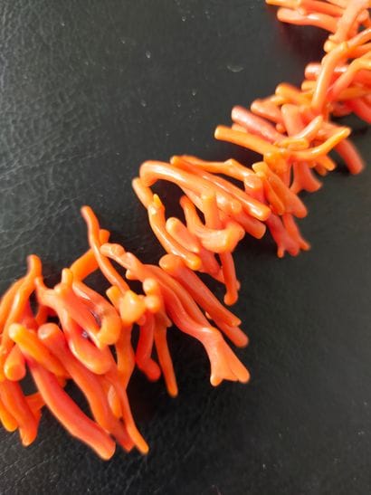 Collier orné de branches de corail