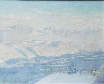 Albert SJOBERG
Winter in the mountains
Oil...