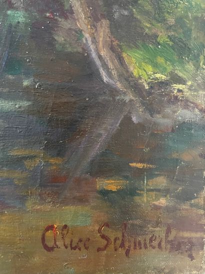 Alice SCHMERBER (1864-1954)
View of the Aiguille...