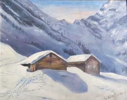 G.KIRCHMANN
Two cottages
Oil on cardboard,...