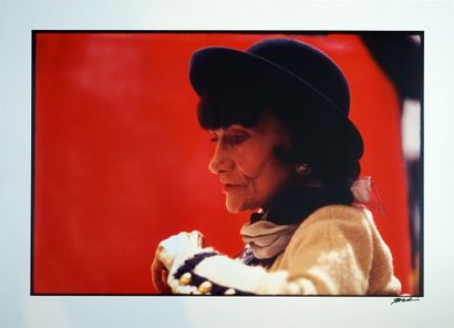 Coco Chanel
 
Print on silver paper, size...