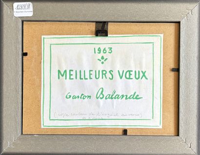 Gaston BALANDE (1880-1971)
Bataille de boules...
