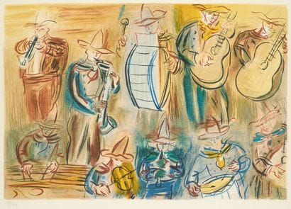 Raoul DUFY (1877-1953)
L'orchestre mexicain
Lithographie...