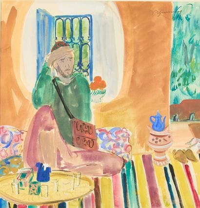 Roger LIMOUSE (1894-1989)
L'heure du thé
Aquarelle,...