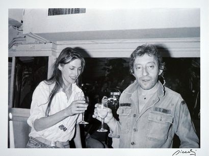 Serge Gainsbourg and Jane Birkin at the Palace
silver...