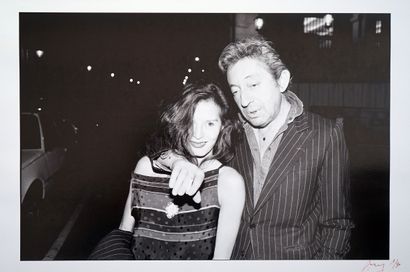 Serge Gainsbourg et Bambou dans les rues...