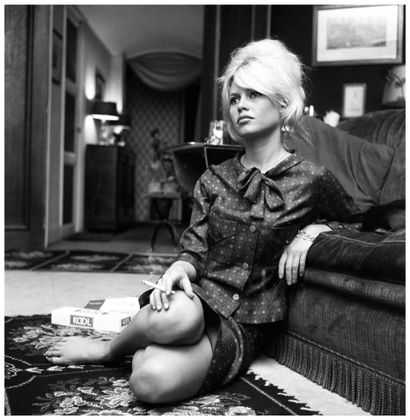 Brigitte Bardot at her home in Paris in 1962
print...