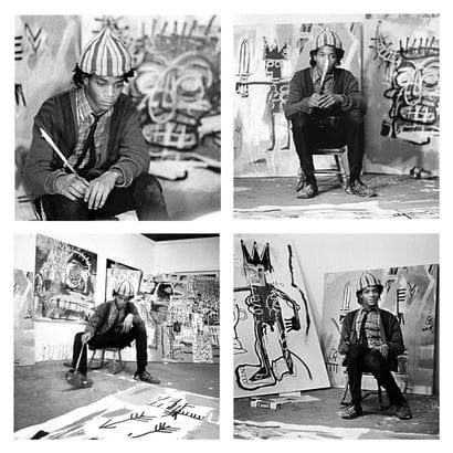 Jean Michel Basquiat dans son atelier NYC...