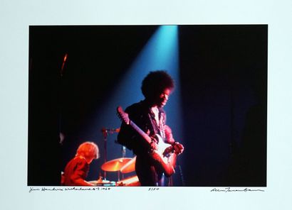 Jimi Hendrix 1968
Print on silver paper,...