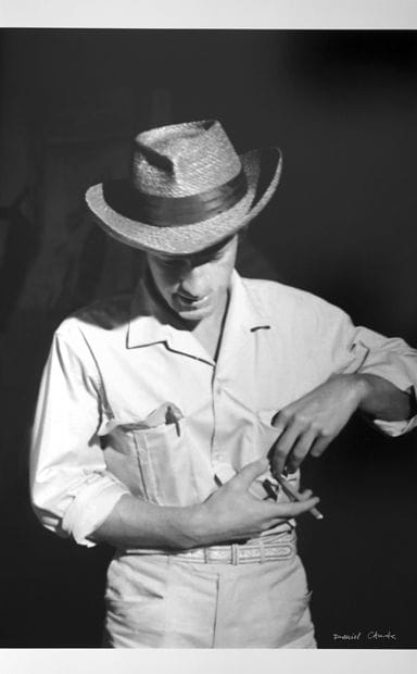 Jean Paul Belmondo sur le tournage du film...