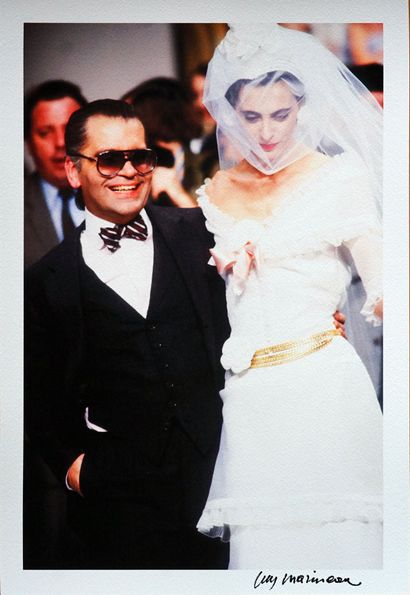 Karl Lagerfeld and Inés de La Fressange Chanel...
