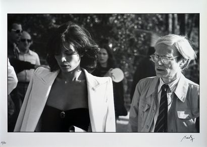 Andy Warhol et Bianca Jagger Paris.
Tirage...