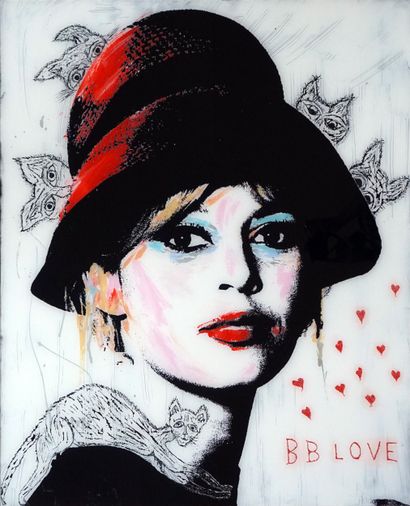 Brigitte Bardot
Peinture mixte sous Plexiglas...