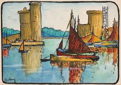 Gaston BALANDE (1880-1971)
Entrée du port...