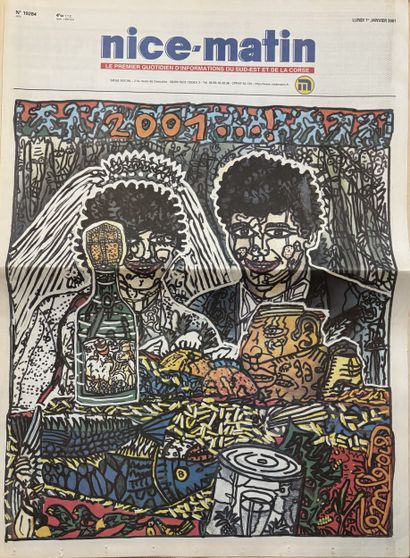 A collection of eleven copies of the *Nice-matin*...