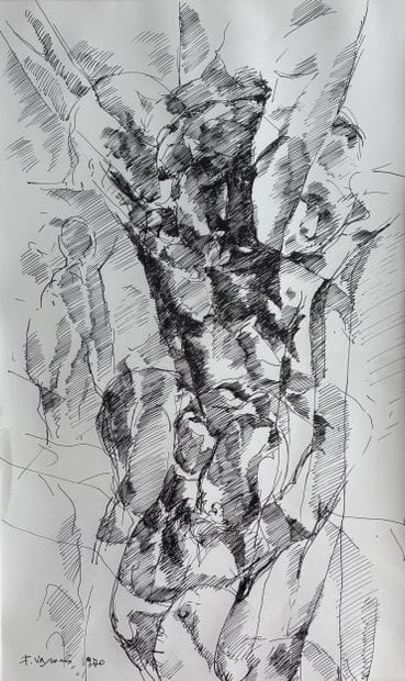 Franco VASCONI (1920)
Christ
India ink, signed...