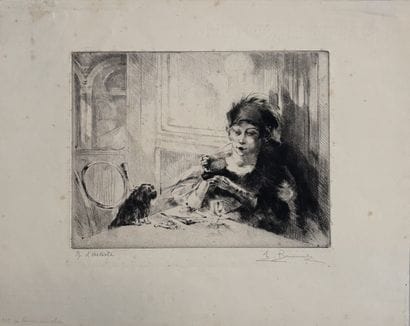 Albert BESNARD (1849-1934)
Femme au petit...