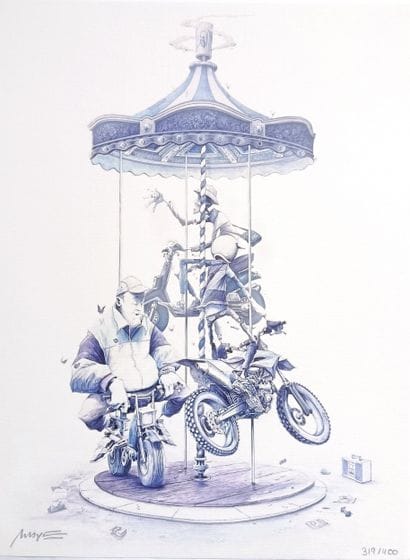 MAYE (1990)
Le manège
Sérigraphie réhaussée...