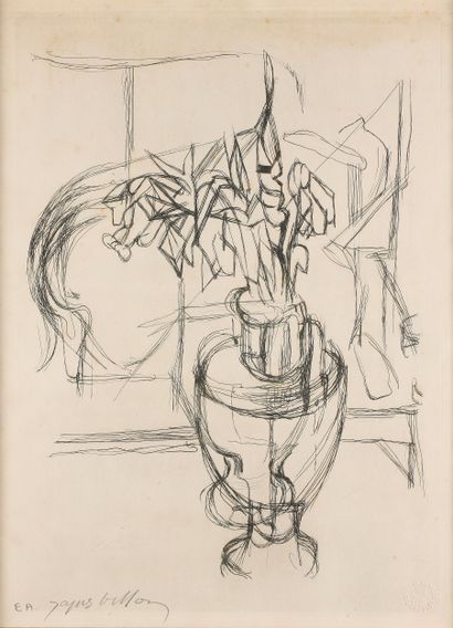 Jacques VILLON (1875-1963)
Vase de fleurs...