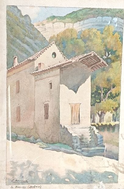 E.ARNAUD
La Beaume (Drôme)
Aquarelle, signée...