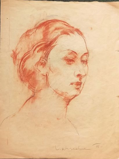 Vasyl KHMELUK (1903-1986)
Portrait of a Woman
Sanguine,...
