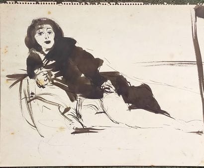 Vasyl KHMELUK (1903-1986)
Woman with sofa
Ink
25.5x32...