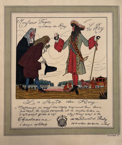 Armand COUSSENS (1881-1935)
Le vacher 
Gravure...
