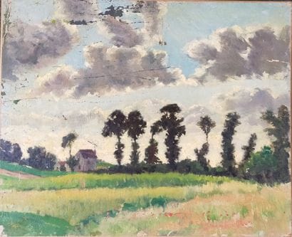 Gaston DOMERGUE (1885-1927)
Paysage aux arbres...