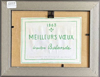 Gaston BALANDE (1880-1971)
Bataille de boules...