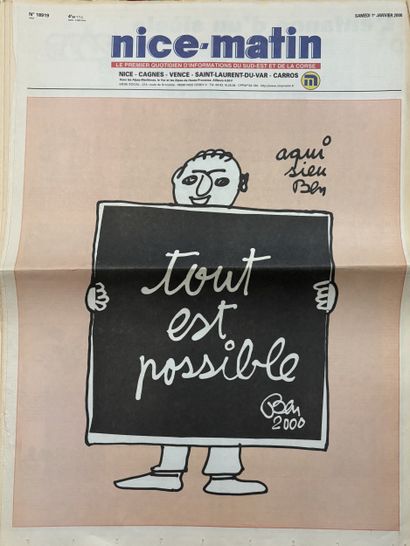 A collection of eleven copies of the *Nice-matin*...