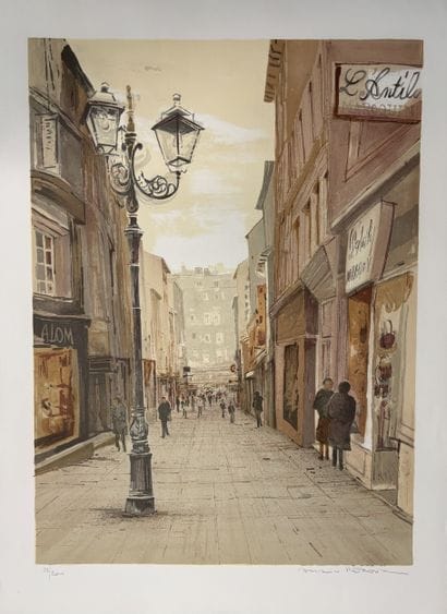 André RENOUX (1939-2002)
Ruelle animée
Lithographie...