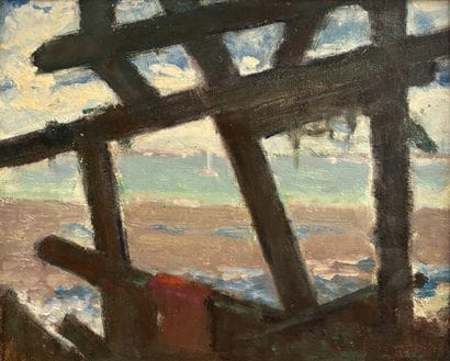 Yvonne CHEYMOL (1884-1980)
Plage vue de l'épave
Huile...