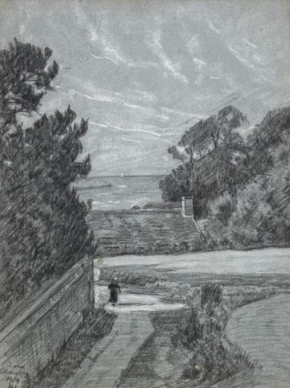Modern school
Seaside landscape, 1914
Charcoal...