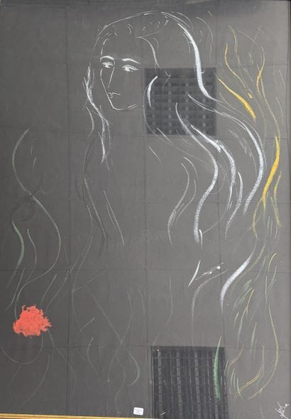 GILBERT HECT
Portrait of a Woman
Gouache,...