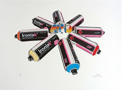 IAN K. MILLARD (XX)
Ironlack attack (jaune)
Sérigraphie...