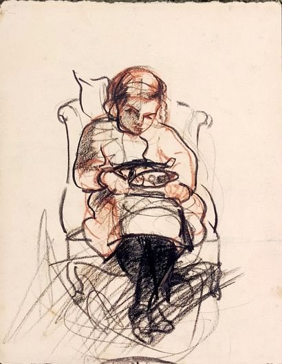 Vasyl KHMELUK (1903-1986)
Little girl in...