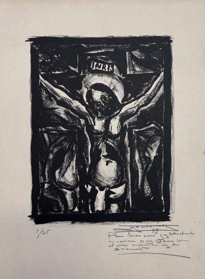 Armand COUSSENS (1881-1935)
Le vacher 
Gravure...